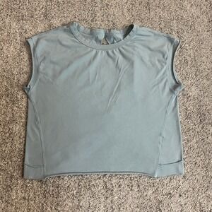 Loovoo Womens Crop Top Workout Shirt MEDIUM Gym Athletic Exercise Shirt